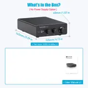 Upgrade 600W Digtal Hifi Sound Power Amplifier TPA3255 Class D Stereo Amp with T