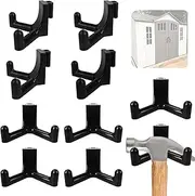 [Dfnidy] Tool Hooks fit Lifetime Storage Shed Organization, for Lifetime Plastic Shed Accessories Black Hook, Outdoor Garden Storage Bracket Hooks Kit (10 Pcs)