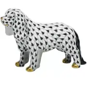 HEREND CAVALIER KING CHARLES SPANIEL BLACK FISHNET DOG #VHNM-05914 BRAND NIB F/S