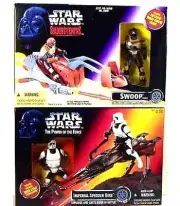 Star Wars SOTE Swoop and POTF Imperial Speeder Bike Box Set of 2 New Amricons .