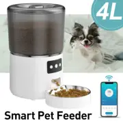 Automatic Dog Cat Pet Feeder Food Dispenser 4L Wifi App Control Food Dispenser