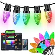 66Ft 100LED Smart C9 LED Christmas Lights RGB, Dynamic String Lights DIY Chas...