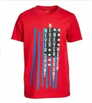 $19.50 I-D Ideology 'Never Doubt' Flag Tee - Boys-Large