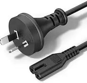 Figure 8 Power Cord 1.5m, 2 Pin Core Figure 8 Power Supply Cord, Figure 8 IEC-C7 AC Power Cable Lead AU Plug for PC Monitor,DVD,Printer,Samsung Philips LG Sony TV,PS5,PS4,PS3