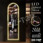 LED Full Length Mirror Arched Body Floor Free Standing Hanging Leaning Mirror