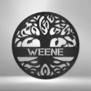 Personalized Tree of Life Metal Sign Wall Art - 3 Colors & 4 Sizes