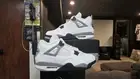 Pre-Release - Nike Air Jordan 4 Retro Shoes "White Cement" Fire Red