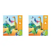 2x Djeco Dinosaurs Origami Kids/Children Art/Craft Folding Activity Kit 6y+