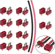 10 Pairs HobbyPark T-Plug Connectors Male & Female Deans Style for RC LiPo Battery Pack ESC Speed Controller Parts