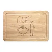 Let's Salsa Chilli Peppers Rectangular Chopping Board Spicy Hot Dancing Funny