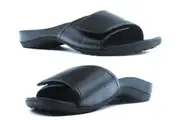Axign Orthotic Slides Slip On Thongs Slippers Flip Flops - Black