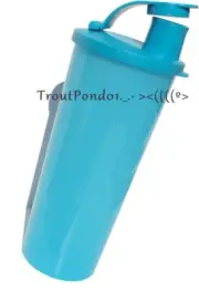 Tupperware 16 Oz Tall Iced Tea Tumbler Sheer Aqua Blue Flip Top Seal Lid