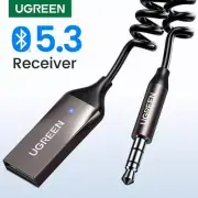Ugreen Bluetooth 5.3 Receiver Adapter Aux Audio 3.5mm Jack Wireless Transmitter