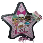 LOL SURPRISE! SLIGHTLY DAMANGED STAR SHAPED PULL STRING PINATA (1)Birthday Party