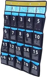 HOUDERCO Classroom Hanging Phone Organizer Wall Storage Bag for Cellphones Sundries Easy Installation Maintenance Compact Nonwoven Design for Classroom Home Use