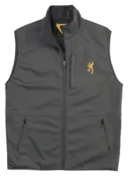 Browning Soft Shell Vest - Mens, Carbon Gray, Medium, 3053107902