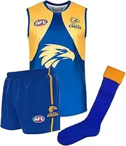 West Coast Eagles Junior Youths Kids AFL Auskick Playing Pack Jumper Guernsey Jersey Shorts Socks