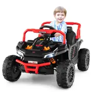 Babyjoy 12V Kids Ride on Truck Battery Powered Off-Road UTV Car w/Parental Remote Electric Vehicle Black