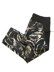 NWT TEK GEAR Women Capri Legging Mid Rise Midcalf Size XL Extra Large Black/Gray