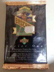 (2) 1993 Upper Deck Baseball Cards Series 1 Sealed Packs NOS topps Fleer Donruss