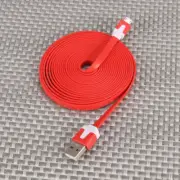 3 Meters Flat Design Micro USB Data Sync Charging Cable Silicone Flat Cable