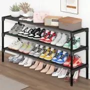 Long Shoe Rack - 3 Tier Shoe Organizer for Closet Entryway Garage - Stackable...
