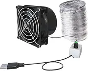 Fravsiu Bathroom Exhaust Fan, Usb-Powered Inline Booster, Adjustable Speed Air Extractor, Removes and Odors, Mini Ventilation Blower for Home, Kitchen, Toilet Use, 3.1 x 3.1 x 2.6 inches