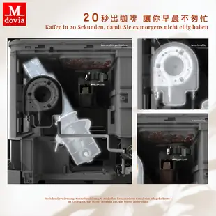 Mdovia V2 可記憶濃縮咖啡 全自動義式咖啡機 自動研磨20秒出咖啡 拿鐵杯x2