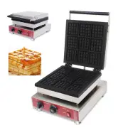 Commercial Nonstick 9pcs Square Waffle Maker 110V Electric Belgian Waffle Maker