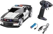 Revell Control 24665 RC Scale US Police Ford Mustang, GHz Remote Control, Replaceable Li-ion Battery, LED Lighting, Blue Light, Siren, 33 cm RC Car, Black