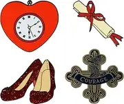 [Ikon Collectables] Wizard of Oz Pin 4-Pieces Set