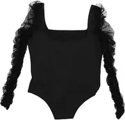 [ROMISBABA] Long Sleeve Backless Jumpsuit Tight Bottoming Shirt Long Sleeve Jumpsuits Maxi Dresses for Summer Black Jumpsuit Womans Jumpsuit Polyester (polyester Fiber)