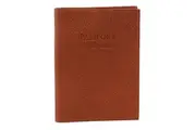 Pierre Cardin Slim Leather Passport Wallet Holder RFID Case Cover - Cognac
