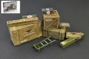 Model Dioramas vehicles Kit Mounting Miniart Wooden Boxes & Crates