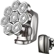 Phisco 8D Electric Head Shaver for Bald Men, Upgraded Cordless Rechargeable Razor, Wet/Dry Use with LED Display
