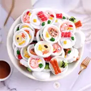 10 pcs Assorted Flat Back Imitation Food Dinner Plate Resin Art Decoration 2cm