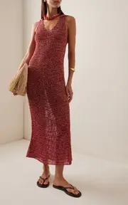 [Akoia Swim] Plata Metallic Cotton Dress