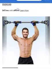 I IBIFIC Pull Up Bar Doorway Exercise Equipment Wall Mounted Adjustable Width...