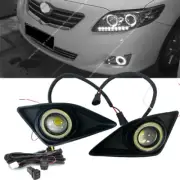 LED COB Halo Angel Eye LED DRL Fog Light W/ Switch Wring For Toyota Coroll 09-10 (for: Toyota)