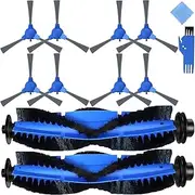 Accessories Kit Brushes Replacement for Eufy RoboVac 35C, 11S Max, 15T, 30C Max, G20, 15C, 15C Max, G30, G30 Edge, G40 Hybrid+ Robot Vacuum, 2 x Main Roller Brushes, 8 x Side Brushes (10 Pack)