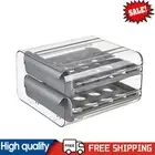 Egg Holder Double-Layer Drawer Type 32 Grid Egg Box for Kitchen Refrigerator NEW