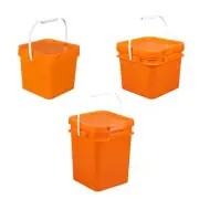 Square Bucket with Handle and Lid for Household Cleaning Car Washing Kitchen