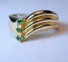 0.11 ct tw Genuine Natural Tsavorite Garnets 14K Yellow Gold Ring Was $995 Video