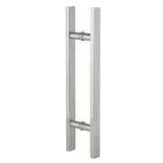 Entrance Door Handle Pull Set - Square - Stainless Steel - 450mm