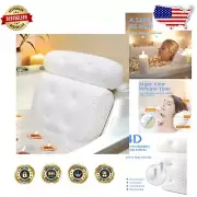 Luxurious 4D Mesh Bath Pillow with Anti-Slip Suction Cups - Spa Comfort at Home