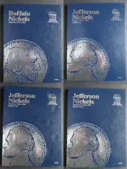 Set of 4 Whitman Buffalo Jefferson Nickel Coin Folders Number 1-4 1913-2025 Book