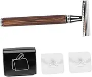 Outanaya Double-sided Razor Bamboo Handle Men's Shaver Beard Clean Razor Manual Shaving Tool
