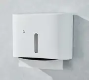 Dolphy Secure Lock ABS Hand Paper Towel Dispenser - White, Wall Mounted for M-Fold & Z-Fold Towels
