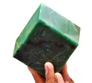 70MM Green Jade Crystal Quartz Healing Energy Reiki Aura Metaphysical Stone Cube
