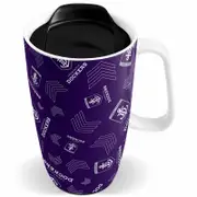Fremantle Dockers AFL Ceramic Travel Coffee Mug Cup With Handle